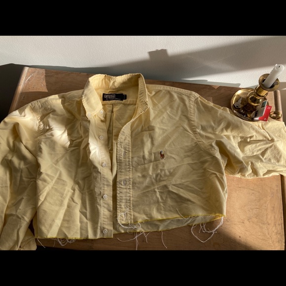 cropped ralph lauren polo button up - Picture 1 of 4